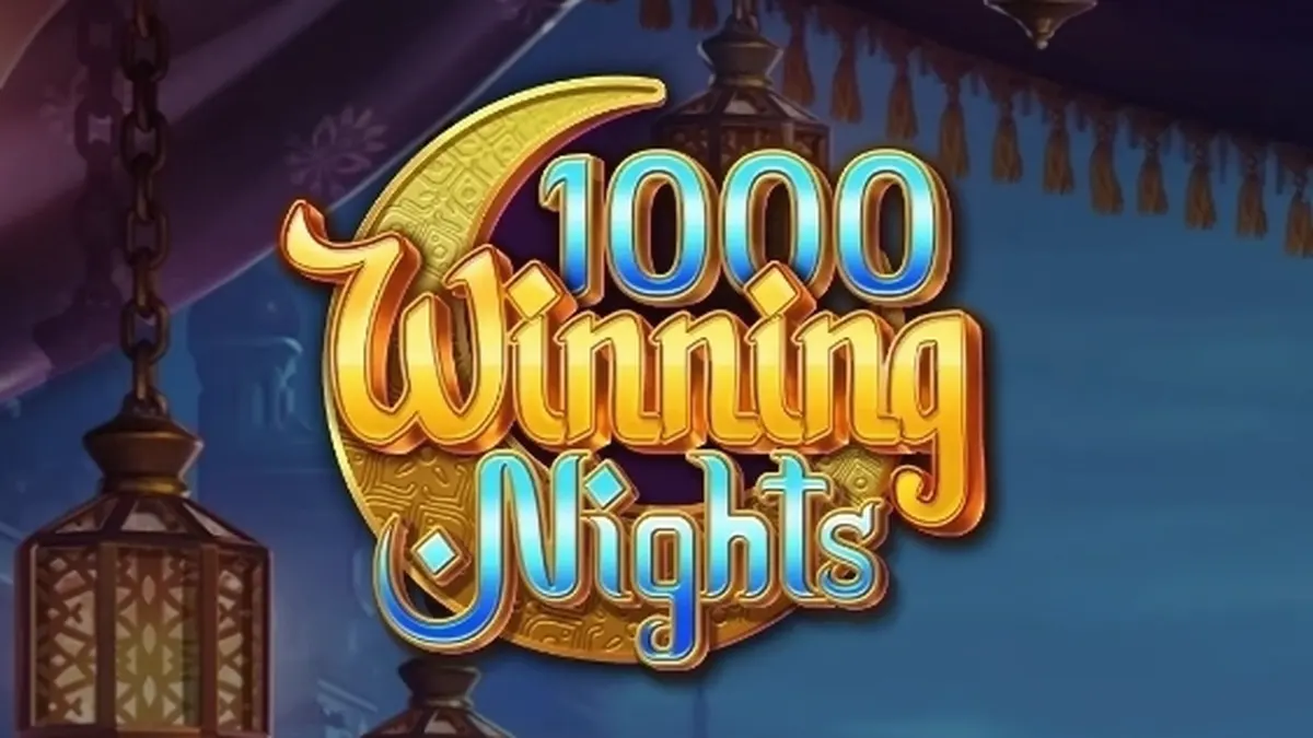 Tampilan antarmuka permainan slot 1000 Winning Nights dengan latar belakang malam yang misterius